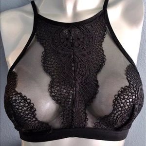 Victoria's Secret lace high neck bralette large